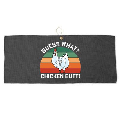 Guess What? Chicken Butt Funny Large Microfiber Waffle Golf Towel