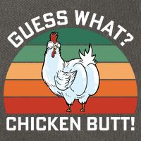 Guess What? Chicken Butt Funny Cotton Canvas Backpack