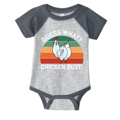Guess What? Chicken Butt Funny Infant Baby Jersey Bodysuit