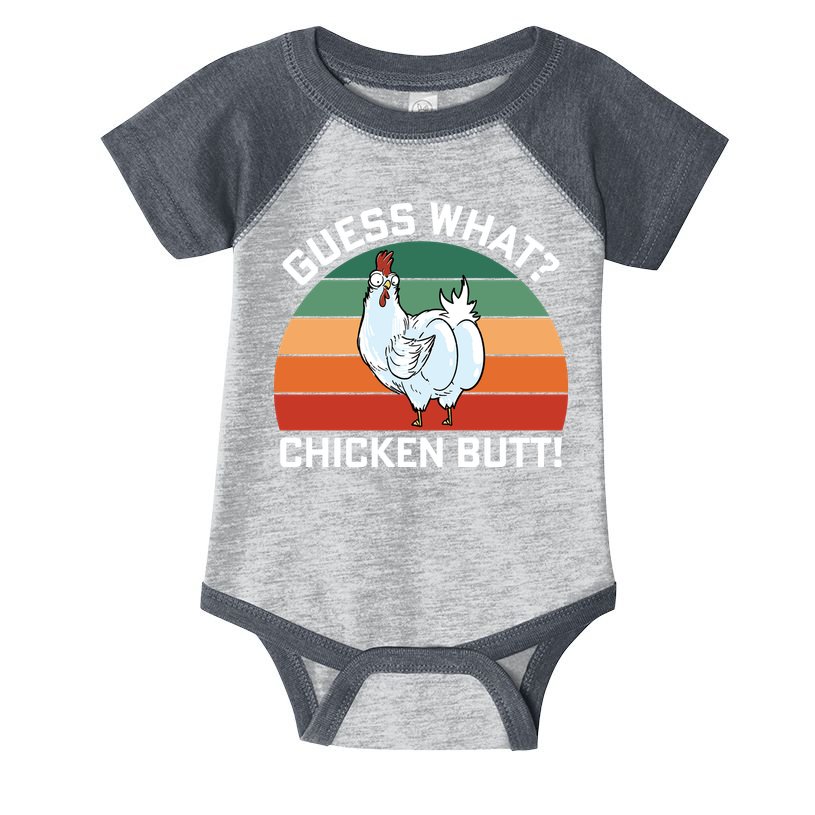 Guess What? Chicken Butt Funny Infant Baby Jersey Bodysuit