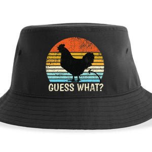 Guess What Chicken Butt! Farm Joke Funny Chickens Lover Sustainable Bucket Hat