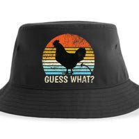 Guess What Chicken Butt! Farm Joke Funny Chickens Lover Sustainable Bucket Hat