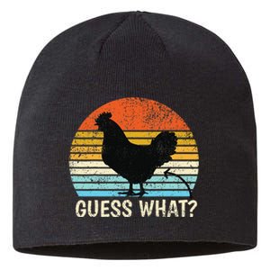 Guess What Chicken Butt! Farm Joke Funny Chickens Lover Sustainable Beanie