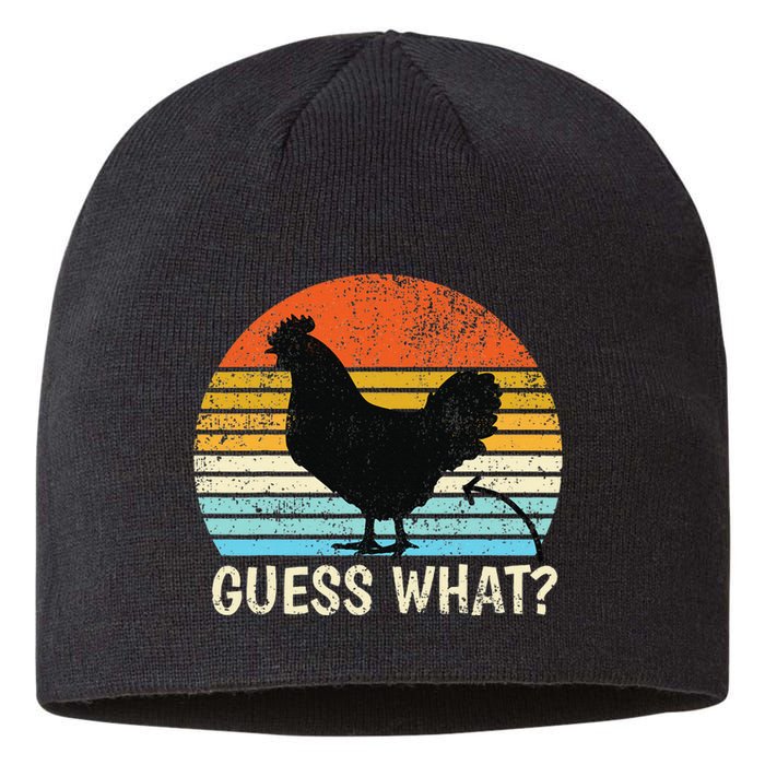 Guess What Chicken Butt! Farm Joke Funny Chickens Lover Sustainable Beanie