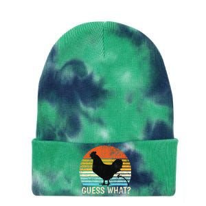 Guess What Chicken Butt! Farm Joke Funny Chickens Lover Tie Dye 12in Knit Beanie