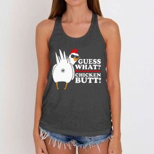 Guess What Chicken Butt! Funny Women's Knotted Racerback Tank