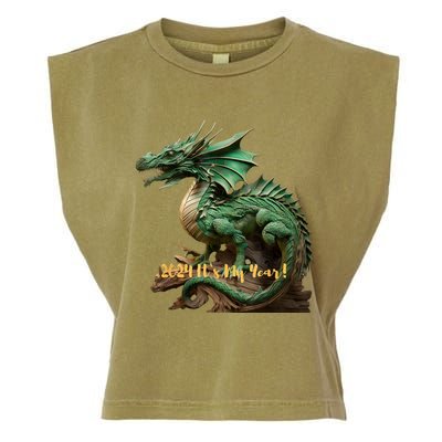 Green Wooden Dragon 2024 ItS My Year Garment-Dyed Women's Muscle Tee