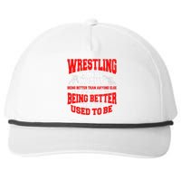 Great Wrestling Design Wrestler Saying  Snapback Five-Panel Rope Hat