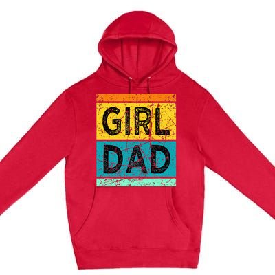 GirlDad With Daughters Hashtag Premium Pullover Hoodie