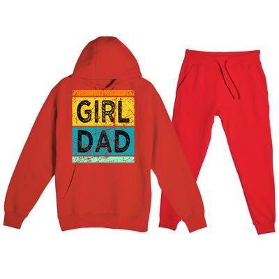 GirlDad With Daughters Hashtag Premium Hooded Sweatsuit Set