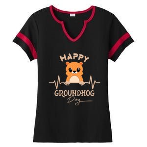 Groundhog Whisperer Day Happy Woodchuck Groundhog Day Ladies Halftime Notch Neck Tee