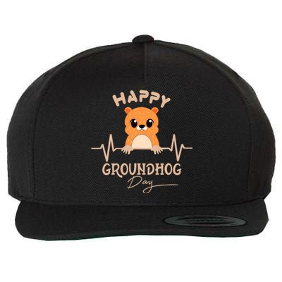 Groundhog Whisperer Day Happy Woodchuck Groundhog Day Wool Snapback Cap