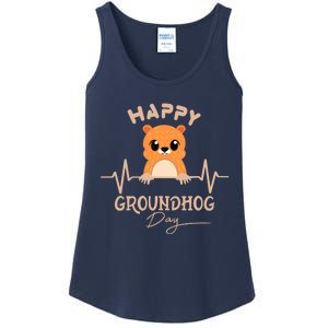 Groundhog Whisperer Day Happy Woodchuck Groundhog Day Ladies Essential Tank