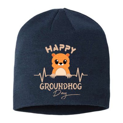 Groundhog Whisperer Day Happy Woodchuck Groundhog Day Sustainable Beanie