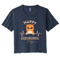 Groundhog Whisperer Day Happy Woodchuck Groundhog Day Women's Crop Top Tee