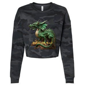 Green Wooden Dragon 2024 It's My Year  Cropped Pullover Crew