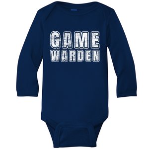 Game Warden Design Wildlife Officer Control Agent Ager Meaningful Gift Baby Long Sleeve Bodysuit