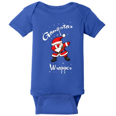 Gangstar Wrapper Dabbing Santa Christmas Baby Bodysuit