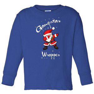 Gangstar Wrapper Dabbing Santa Christmas Toddler Long Sleeve Shirt