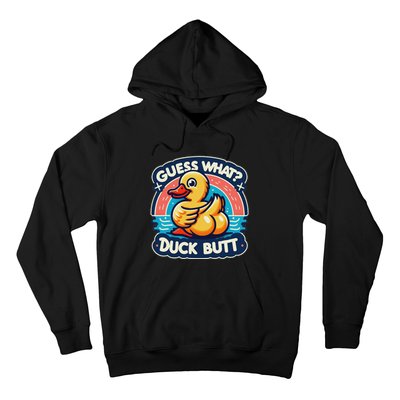 Guess What Duck Butt Funny Duck Hoodie