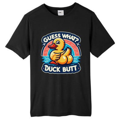 Guess What Duck Butt Funny Duck Tall Fusion ChromaSoft Performance T-Shirt