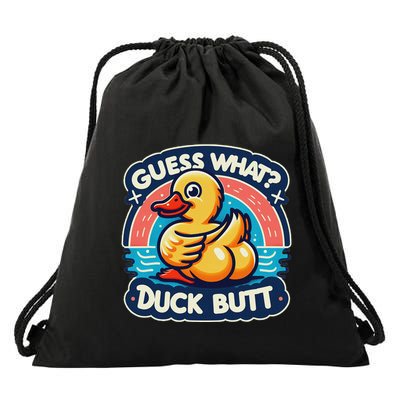 Guess What Duck Butt Funny Duck Drawstring Bag