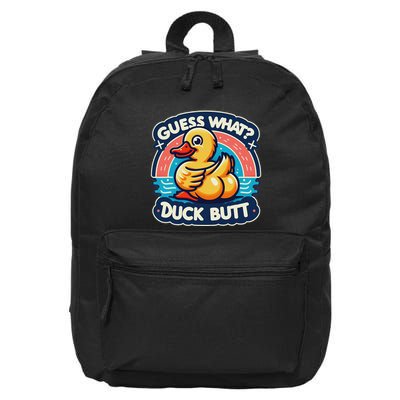 Guess What Duck Butt Funny Duck 16 in Basic Backpack