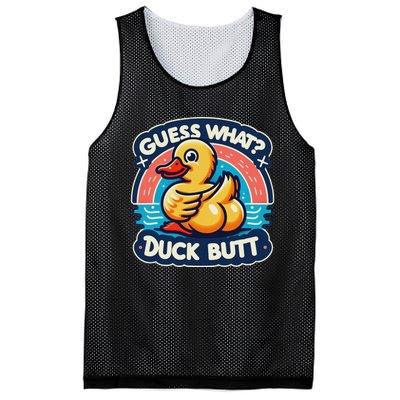 Guess What Duck Butt Funny Duck Mesh Reversible Basketball Jersey Tank