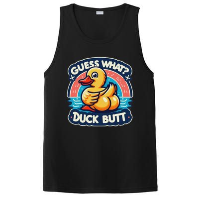 Guess What Duck Butt Funny Duck PosiCharge Competitor Tank