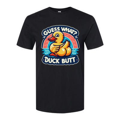 Guess What Duck Butt Funny Duck Softstyle CVC T-Shirt