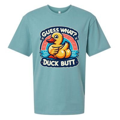 Guess What Duck Butt Funny Duck Sueded Cloud Jersey T-Shirt