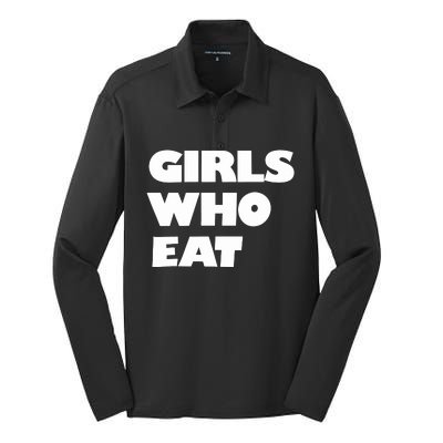 Girls Who Eat Muscle Silk Touch Performance Long Sleeve Polo