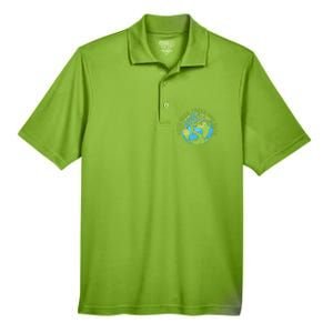 Global Warming Earth Day Save Bees Trees And Seas Great Gift Men's Origin Performance Pique Polo