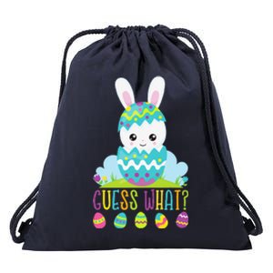 Guess What Easter Egg Bunny Pregnancy Announcement Drawstring Bag