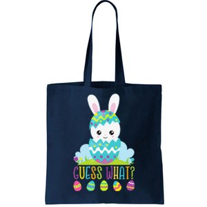 Guess What Easter Egg Bunny Pregnancy Announcement Tote Bag