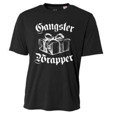 Gangster Wrapper Funny Christmas Santa Xmas Holiday Gift Cooling Performance Crew T-Shirt