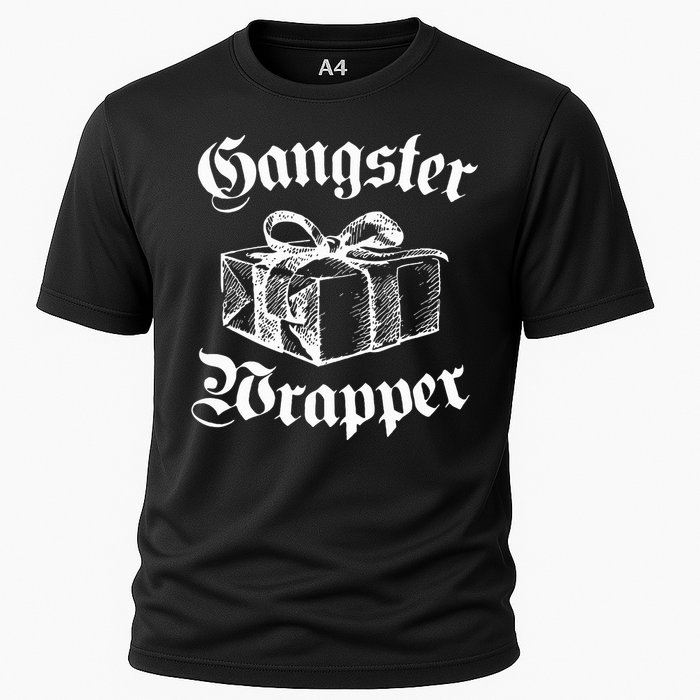 Gangster Wrapper Funny Christmas Santa Xmas Holiday Gift Cooling Performance Crew T-Shirt