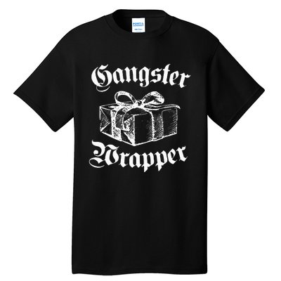 Gangster Wrapper Funny Christmas Santa Xmas Holiday Gift Tall T-Shirt