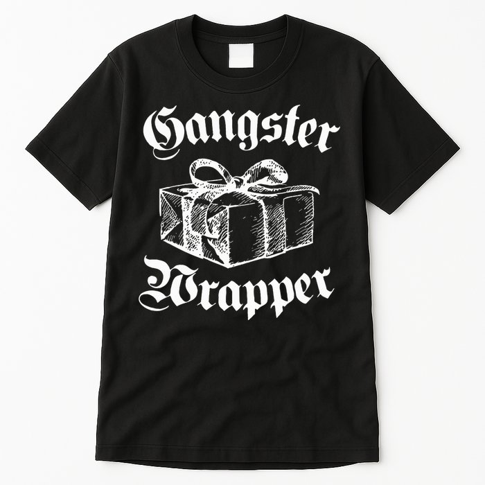 Gangster Wrapper Funny Christmas Santa Xmas Holiday Gift Tall T-Shirt