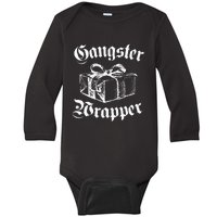 Gangster Wrapper Funny Christmas Santa Xmas Holiday Gift Baby Long Sleeve Bodysuit