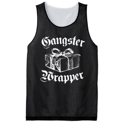 Gangster Wrapper Funny Christmas Santa Xmas Holiday Gift Mesh Reversible Basketball Jersey Tank