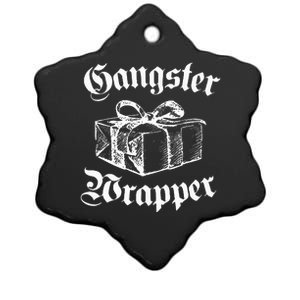 Gangster Wrapper Funny Christmas Santa Xmas Holiday Gift Ceramic Star Ornament