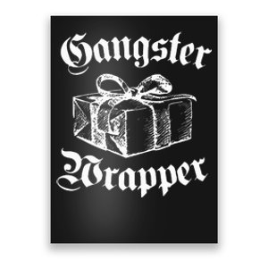 Gangster Wrapper Funny Christmas Santa Xmas Holiday Gift Poster