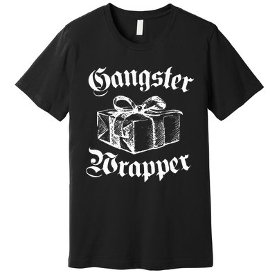 Gangster Wrapper Funny Christmas Santa Xmas Holiday Gift Premium T-Shirt