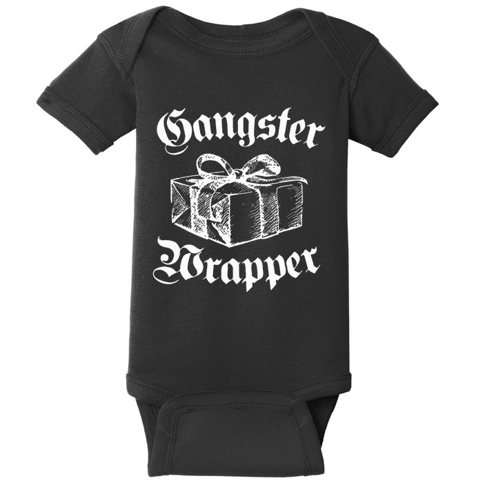 Gangster Wrapper Funny Christmas Santa Xmas Holiday Gift Baby Bodysuit