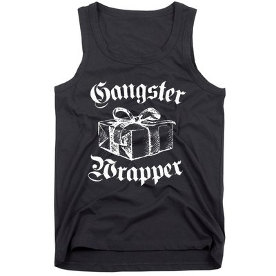 Gangster Wrapper Funny Christmas Santa Xmas Holiday Gift Tank Top