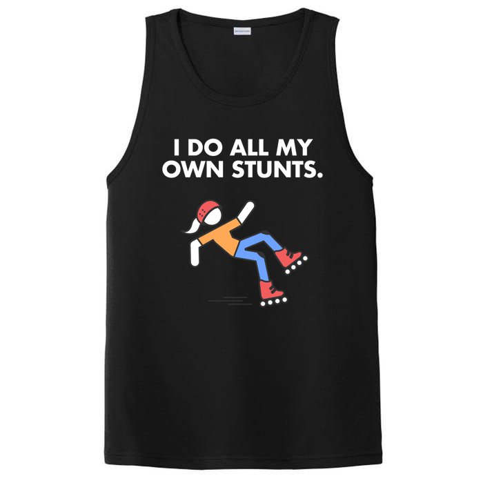 Get Well Funny Roller Skating Accident I Do My Own Stunts Gift PosiCharge Competitor Tank