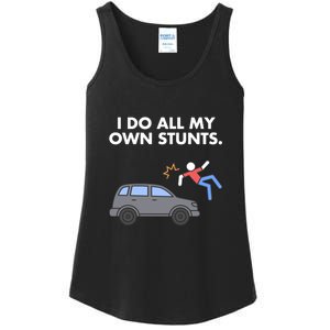 Get Well Funny Injury Car Accident I Do My Own Stunts Gift Ladies Essential Tank