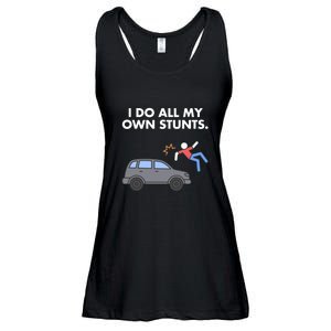 Get Well Funny Injury Car Accident I Do My Own Stunts Gift Ladies Essential Flowy Tank