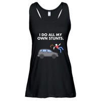 Get Well Funny Injury Car Accident I Do My Own Stunts Gift Ladies Essential Flowy Tank